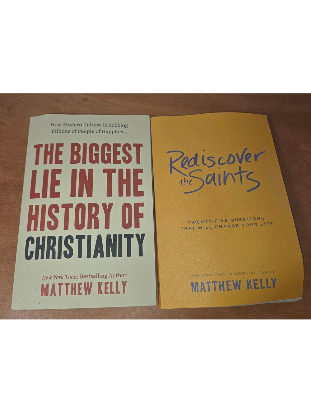 Lot of two Christian books by Matthew Kelly, spirituality, Christianity